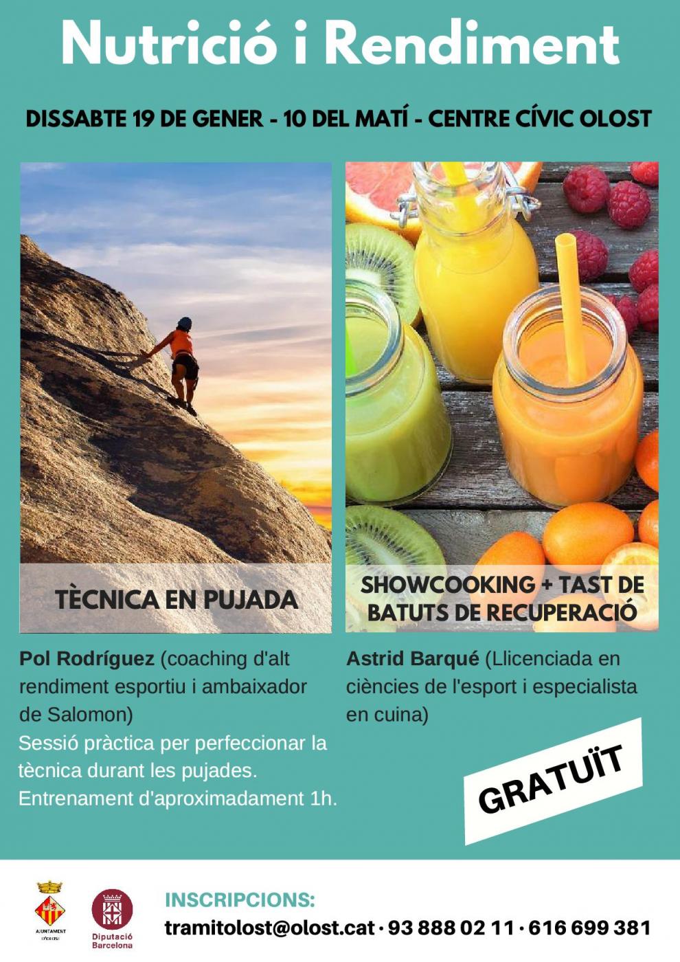 Xerrada i sessió pràctica sobre nutrició i rendiment esportiu al Centre Cívic